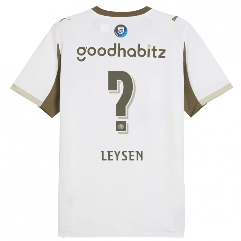 Danxen Hombre Camiseta Fedde Leysen #0 Blanco Gris Equipación Tercera 2025/26 La Camisa México