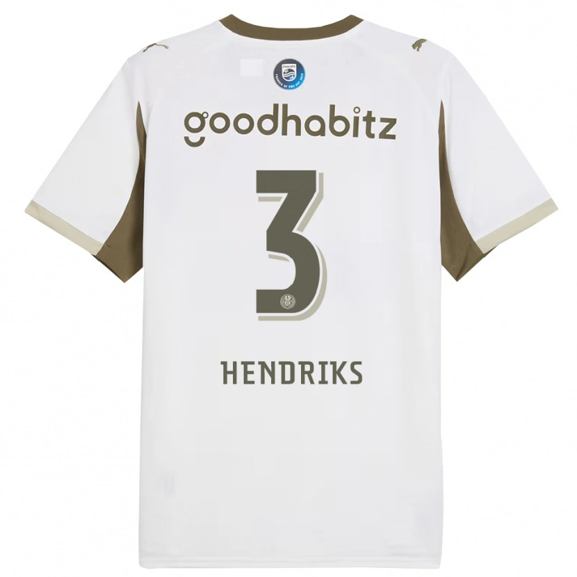 Danxen Hombre Camiseta Gwyneth Hendriks #3 Blanco Gris Equipación Tercera 2025/26 La Camisa México