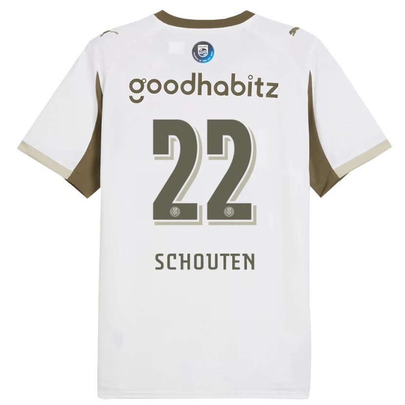 Danxen Hombre Camiseta Jerdy Schouten #22 Blanco Gris Equipación Tercera 2025/26 La Camisa México