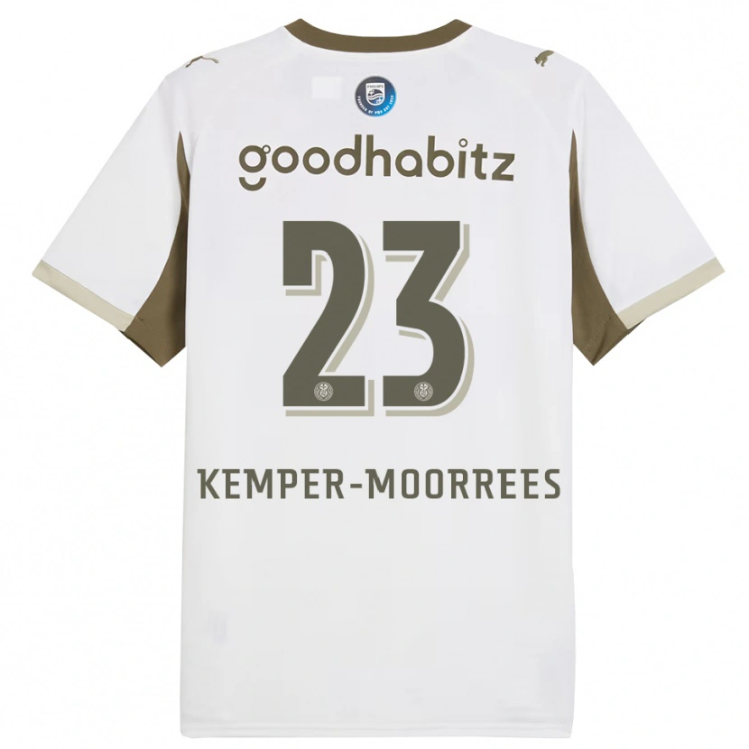 Danxen Hombre Camiseta Myrthe Kemper-Moorrees #23 Blanco Gris Equipación Tercera 2025/26 La Camisa México