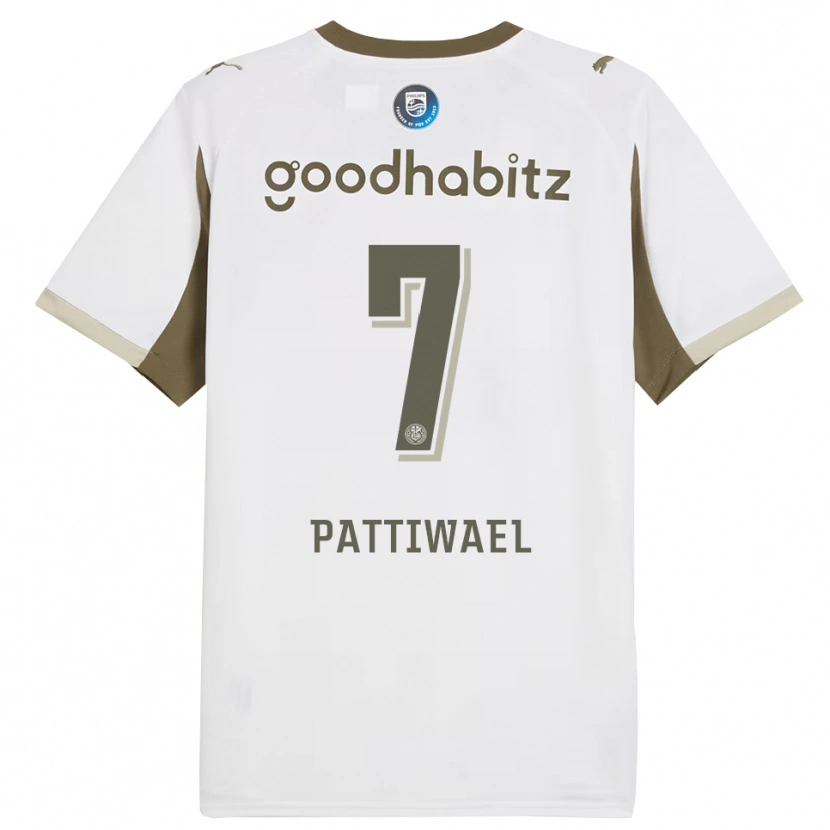 Danxen Hombre Camiseta Naomi Pattiwael #7 Blanco Gris Equipación Tercera 2025/26 La Camisa México