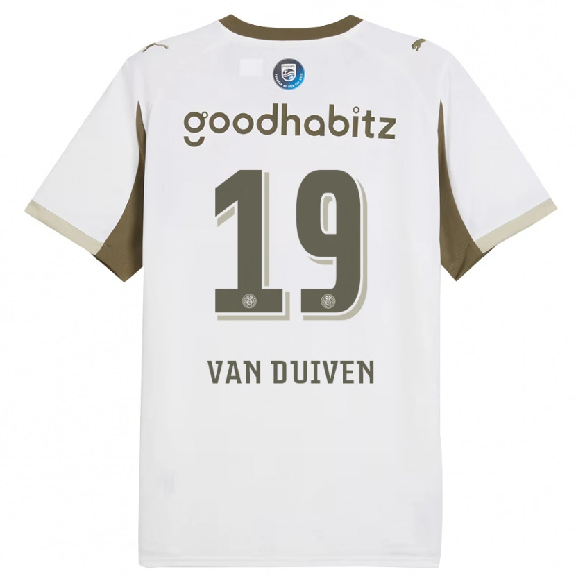 Danxen Hombre Camiseta Jason Van Duiven #19 Blanco Gris Equipación Tercera 2025/26 La Camisa México