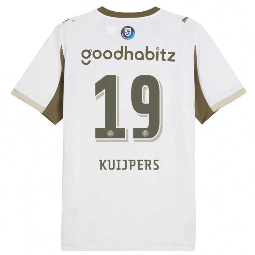 Danxen Hombre Camiseta Jeslynn Kuijpers #19 Blanco Gris Equipación Tercera 2025/26 La Camisa México