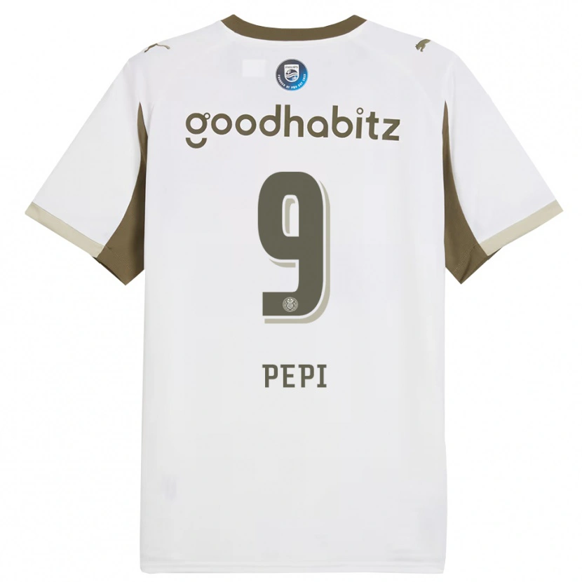 Danxen Hombre Camiseta Ricardo Pepi #9 Blanco Gris Equipación Tercera 2025/26 La Camisa México