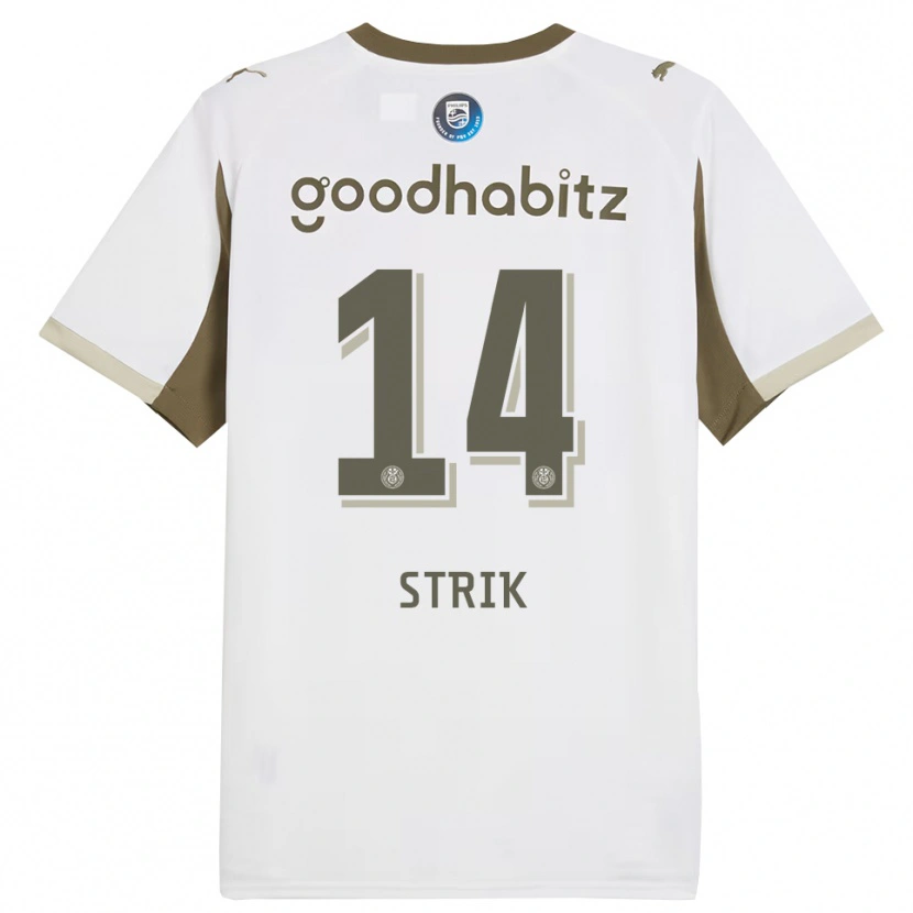 Danxen Hombre Camiseta Laura Strik #14 Blanco Gris Equipación Tercera 2025/26 La Camisa México