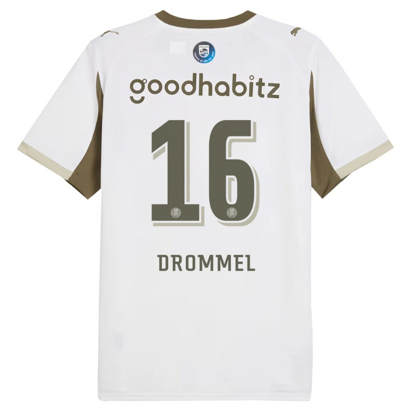 Danxen Hombre Camiseta Joel Drommel #16 Blanco Gris Equipación Tercera 2025/26 La Camisa México