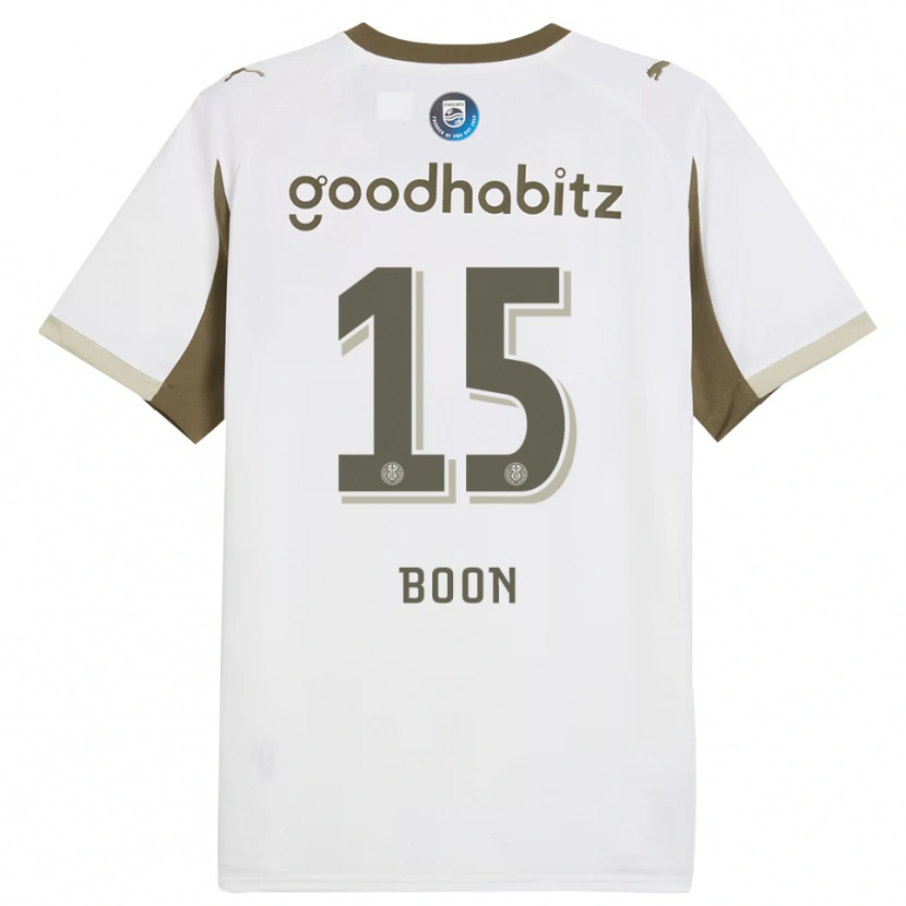Danxen Hombre Camiseta Rens Boon #15 Blanco Gris Equipación Tercera 2025/26 La Camisa México