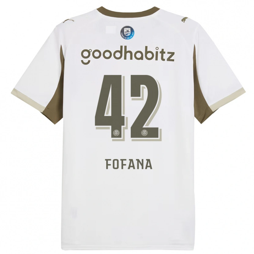 Danxen Hombre Camiseta Fode Fofana #42 Blanco Gris Equipación Tercera 2025/26 La Camisa México