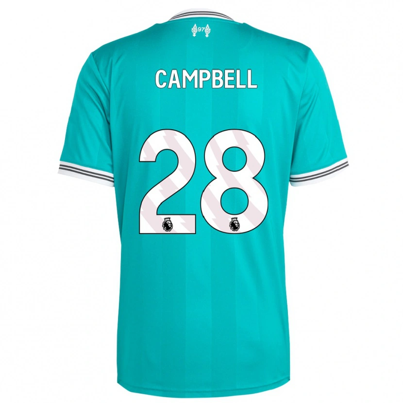 Danxen Hombre Camiseta Megan Campbell #28 Verde Blanco Equipación Tercera 2025/26 La Camisa México