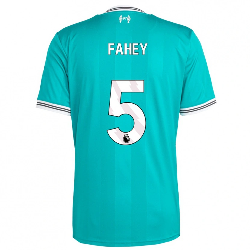 Danxen Hombre Camiseta Niamh Fahey #5 Verde Blanco Equipación Tercera 2025/26 La Camisa México