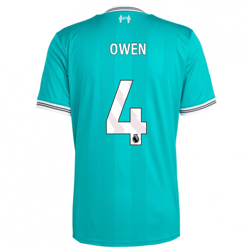 Danxen Hombre Camiseta Harvey Owen #4 Verde Blanco Equipación Tercera 2025/26 La Camisa México