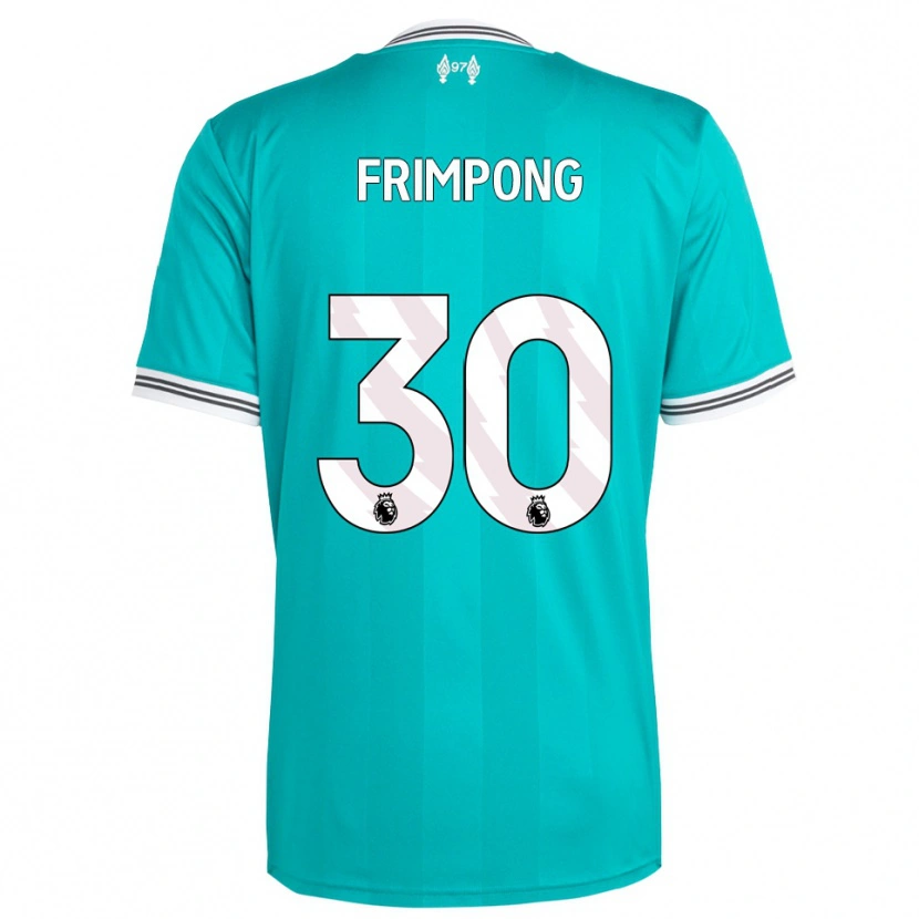 Danxen Hombre Camiseta Jeremie Frimpong #30 Verde Blanco Equipación Tercera 2025/26 La Camisa México