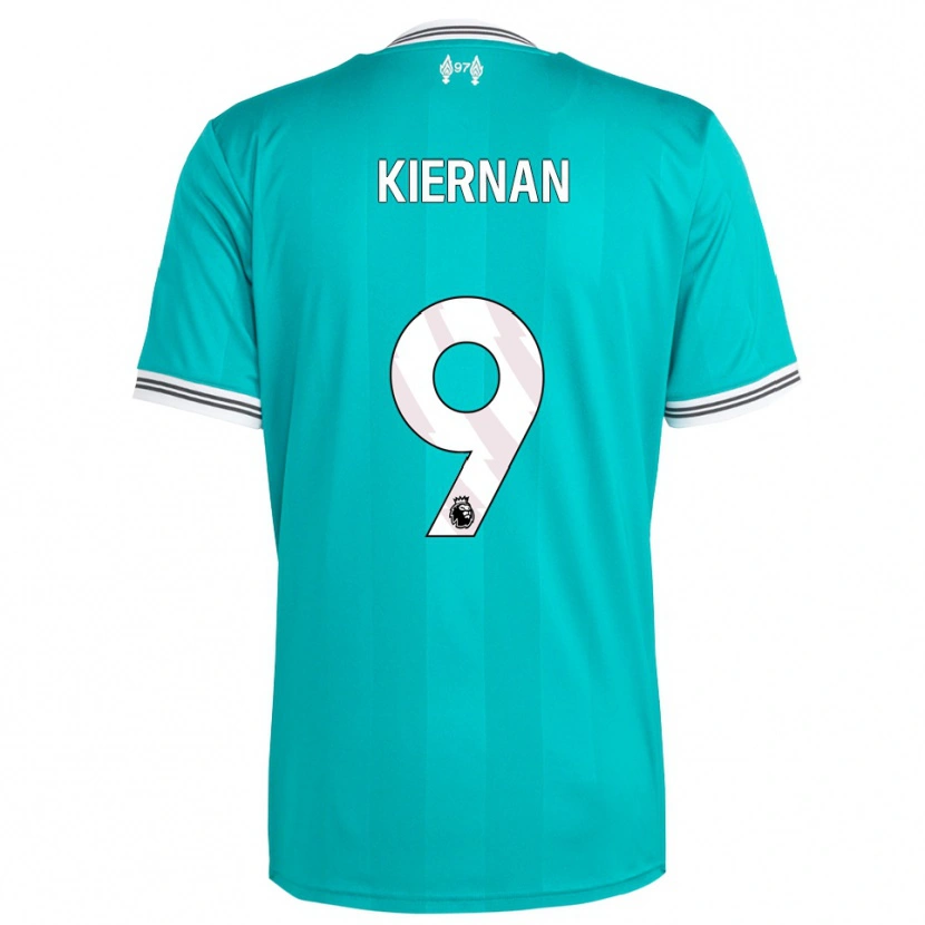 Danxen Hombre Camiseta Leanne Kiernan #9 Verde Blanco Equipación Tercera 2025/26 La Camisa México