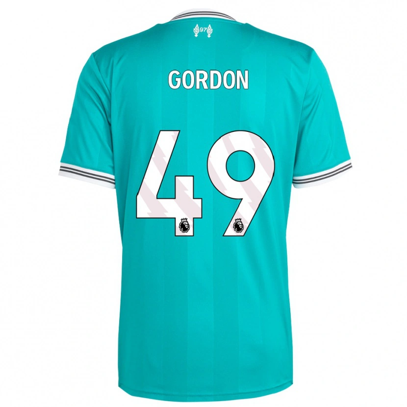 Danxen Hombre Camiseta Kaide Gordon #49 Verde Blanco Equipación Tercera 2025/26 La Camisa México