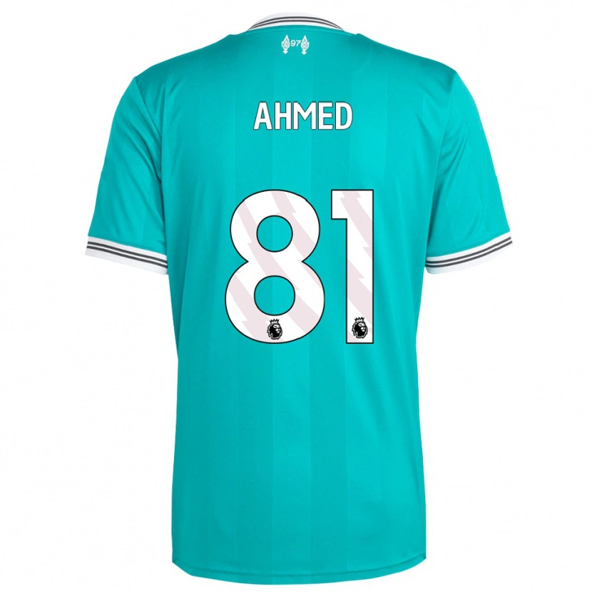 Danxen Hombre Camiseta Kareem Ahmed #81 Verde Blanco Equipación Tercera 2025/26 La Camisa México