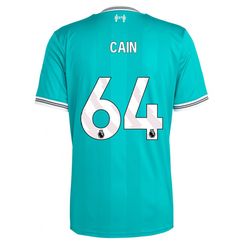 Danxen Hombre Camiseta Jake Cain #64 Verde Blanco Equipación Tercera 2025/26 La Camisa México