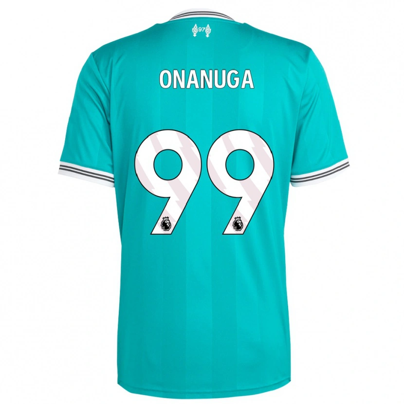 Danxen Hombre Camiseta Fola Onanuga #99 Verde Blanco Equipación Tercera 2025/26 La Camisa México