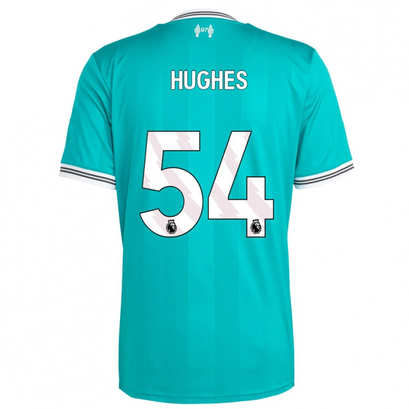 Danxen Hombre Camiseta Liam Hughes #54 Verde Blanco Equipación Tercera 2025/26 La Camisa México
