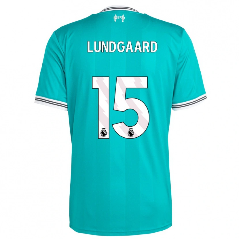 Danxen Hombre Camiseta Sofie Lundgaard #15 Verde Blanco Equipación Tercera 2025/26 La Camisa México