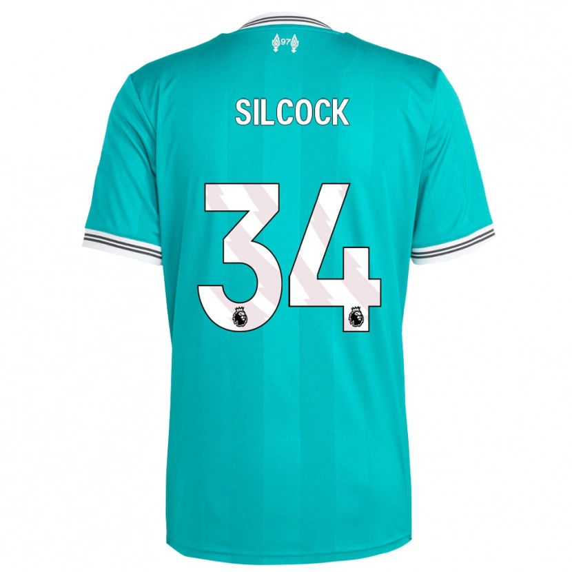 Danxen Hombre Camiseta Hannah Silcock #34 Verde Blanco Equipación Tercera 2025/26 La Camisa México