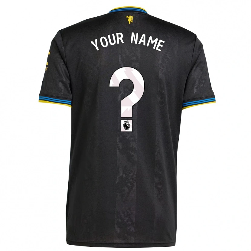 Danxen Hombre Camiseta Su Nombre #0 Negro Amarillo Azul Equipación Tercera 2025/26 La Camisa México