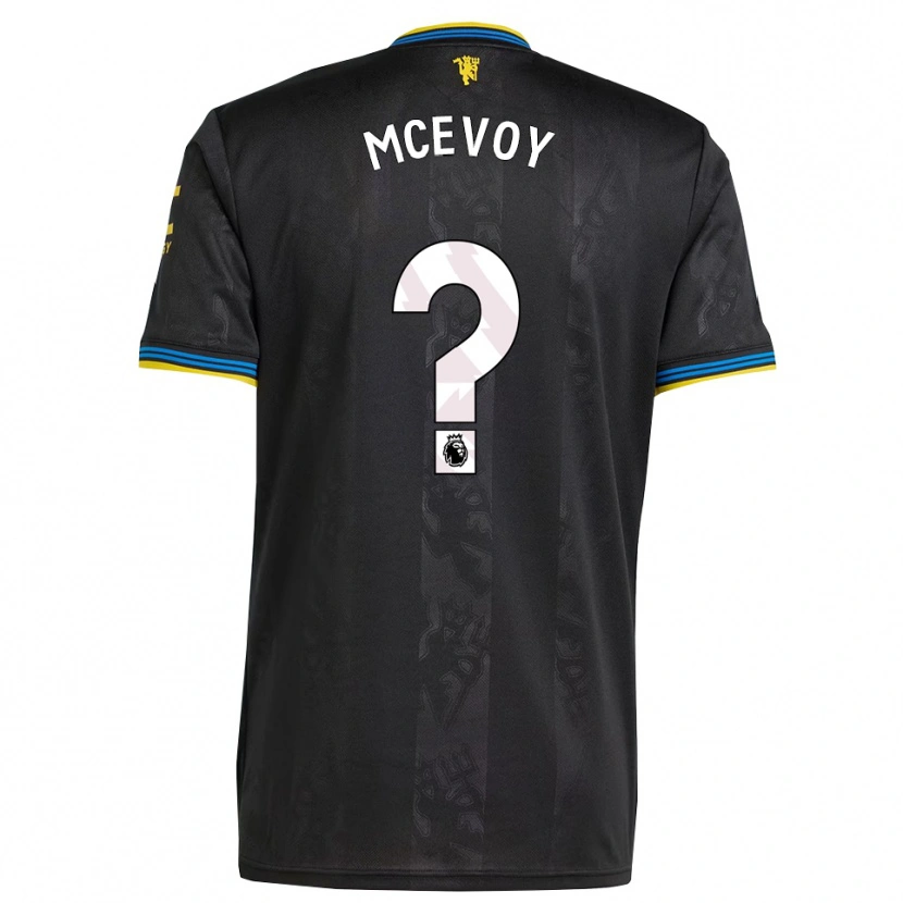 Danxen Hombre Camiseta Jay Mcevoy #0 Negro Amarillo Azul Equipación Tercera 2025/26 La Camisa México