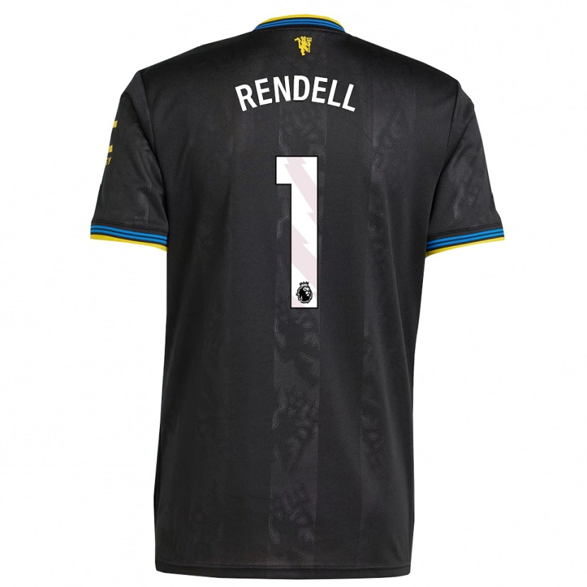 Danxen Hombre Camiseta Kayla Rendell #1 Negro Amarillo Azul Equipación Tercera 2025/26 La Camisa México
