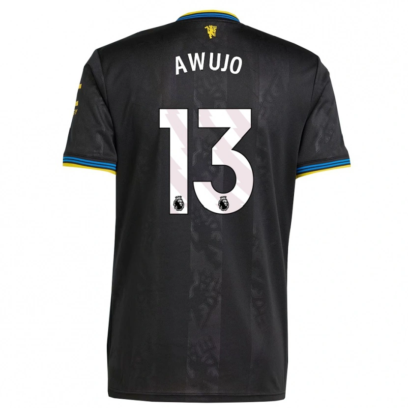 Danxen Hombre Camiseta Simi Awujo #13 Negro Amarillo Azul Equipación Tercera 2025/26 La Camisa México