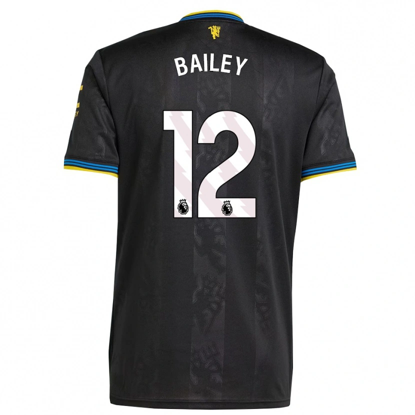 Danxen Hombre Camiseta James Bailey #12 Negro Amarillo Azul Equipación Tercera 2025/26 La Camisa México