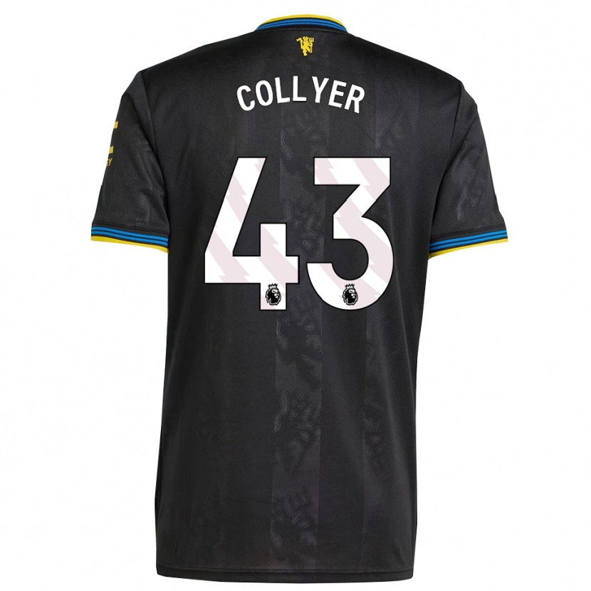 Danxen Hombre Camiseta Toby Collyer #43 Negro Amarillo Azul Equipación Tercera 2025/26 La Camisa México