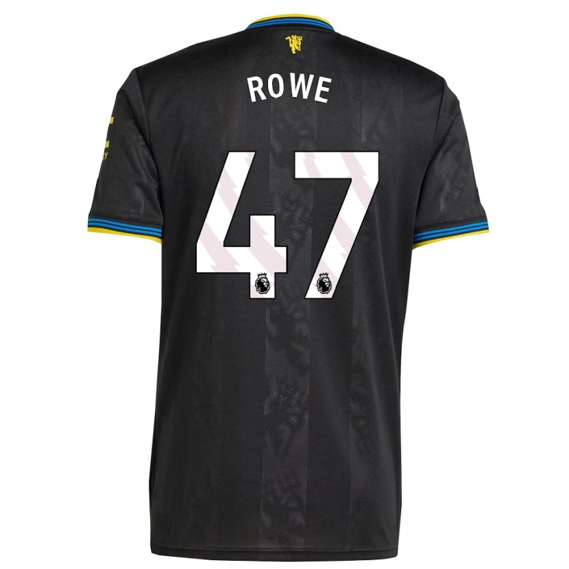 Danxen Hombre Camiseta Tommy Rowe #47 Negro Amarillo Azul Equipación Tercera 2025/26 La Camisa México