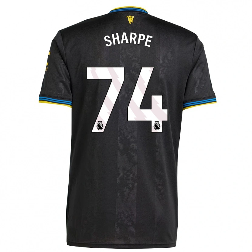 Danxen Hombre Camiseta Malachi Sharpe #74 Negro Amarillo Azul Equipación Tercera 2025/26 La Camisa México