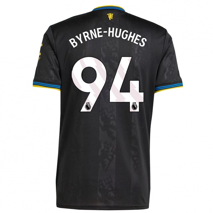 Danxen Hombre Camiseta Cameron Byrne-Hughes #94 Negro Amarillo Azul Equipación Tercera 2025/26 La Camisa México