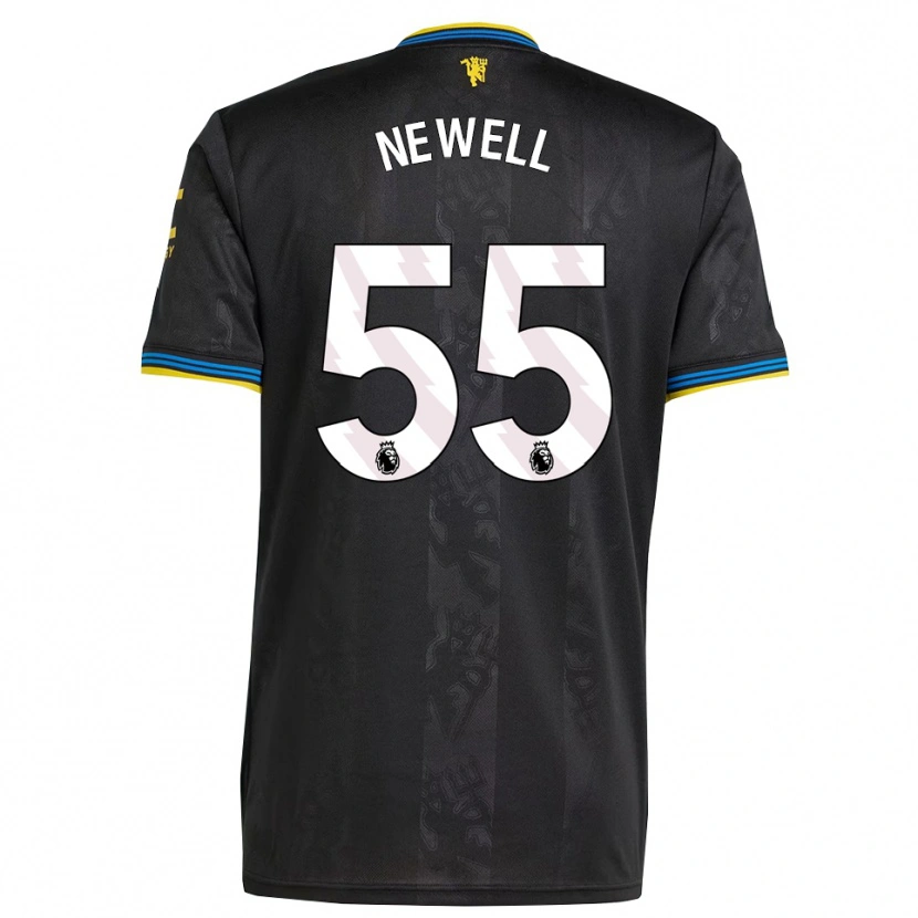 Danxen Hombre Camiseta Lucy Newell #55 Negro Amarillo Azul Equipación Tercera 2025/26 La Camisa México