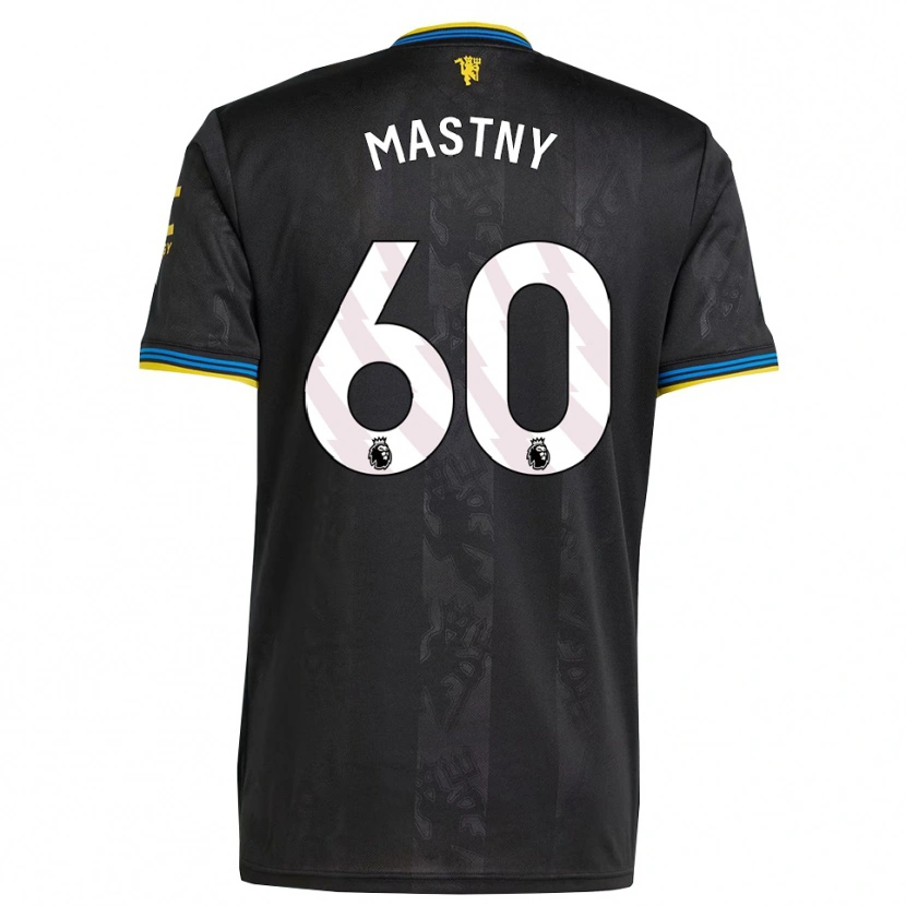 Danxen Hombre Camiseta Ondrej Mastny #60 Negro Amarillo Azul Equipación Tercera 2025/26 La Camisa México