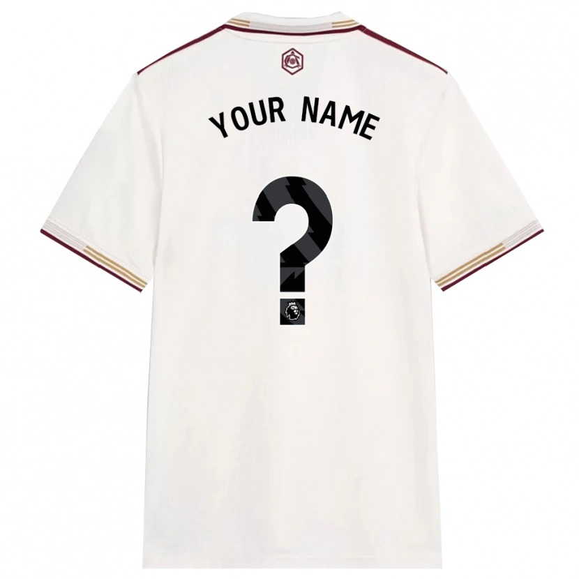 Danxen Hombre Camiseta Su Nombre #0 Blanco Roto Borgoña Equipación Tercera 2025/26 La Camisa México