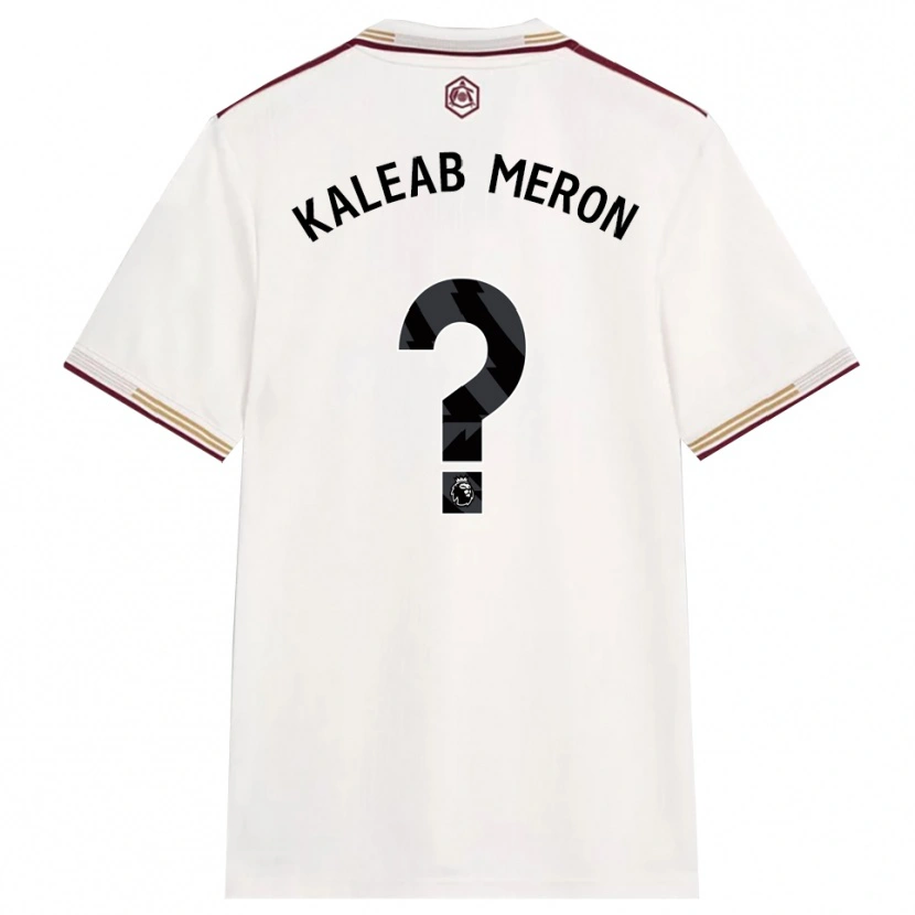 Danxen Hombre Camiseta Kaleab Meron #0 Blanco Roto Borgoña Equipación Tercera 2025/26 La Camisa México