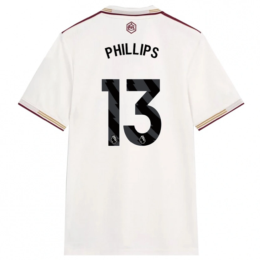 Danxen Hombre Camiseta Charlie Phillips #13 Blanco Roto Borgoña Equipación Tercera 2025/26 La Camisa México