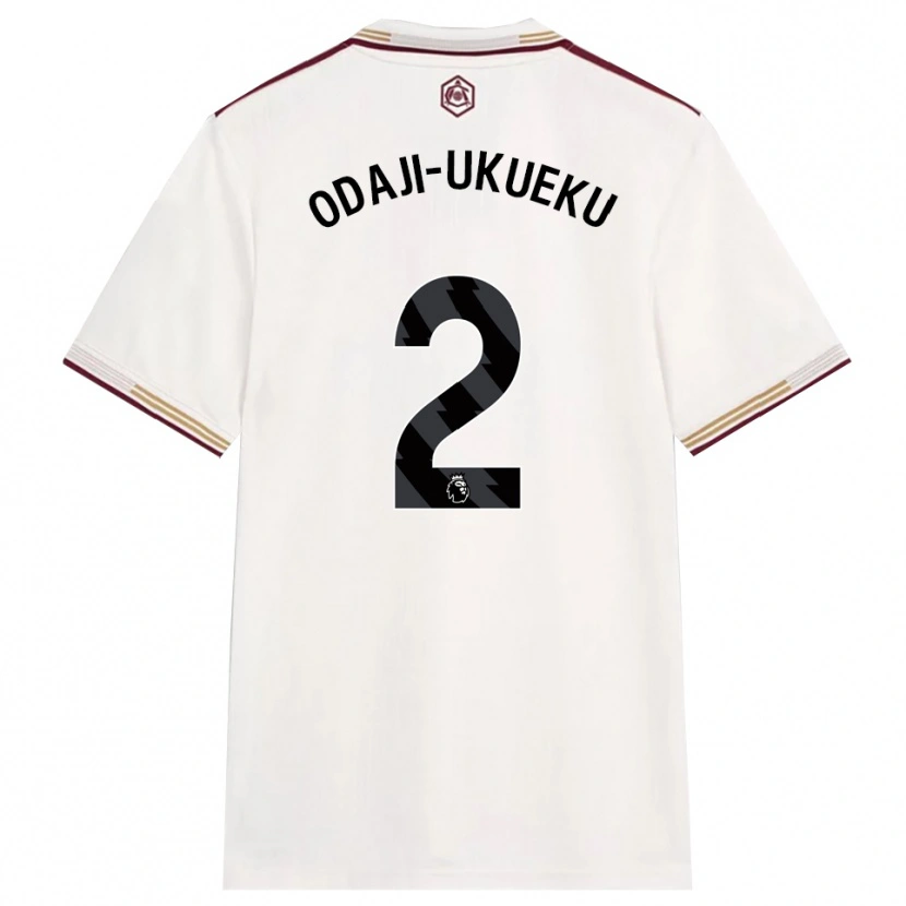 Danxen Hombre Camiseta Theo Odaji-Ukueku #2 Blanco Roto Borgoña Equipación Tercera 2025/26 La Camisa México