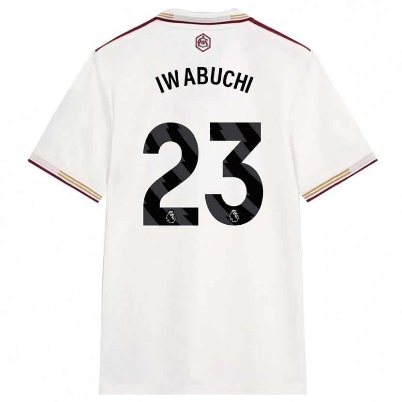 Danxen Hombre Camiseta Mana Iwabuchi #23 Blanco Roto Borgoña Equipación Tercera 2025/26 La Camisa México