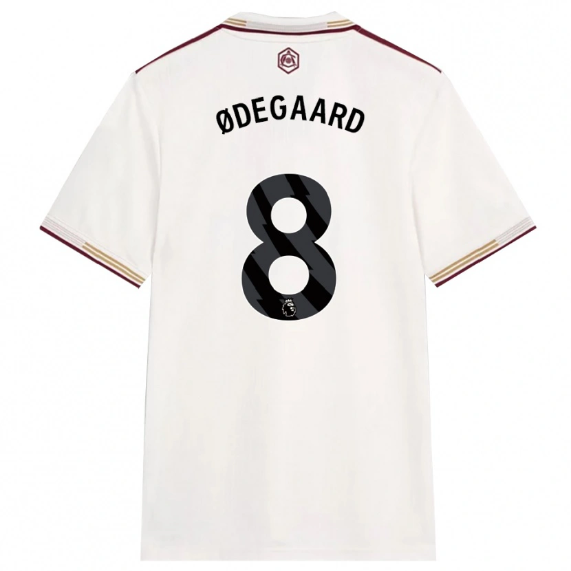 Danxen Hombre Camiseta Martin Ødegaard #8 Blanco Roto Borgoña Equipación Tercera 2025/26 La Camisa México