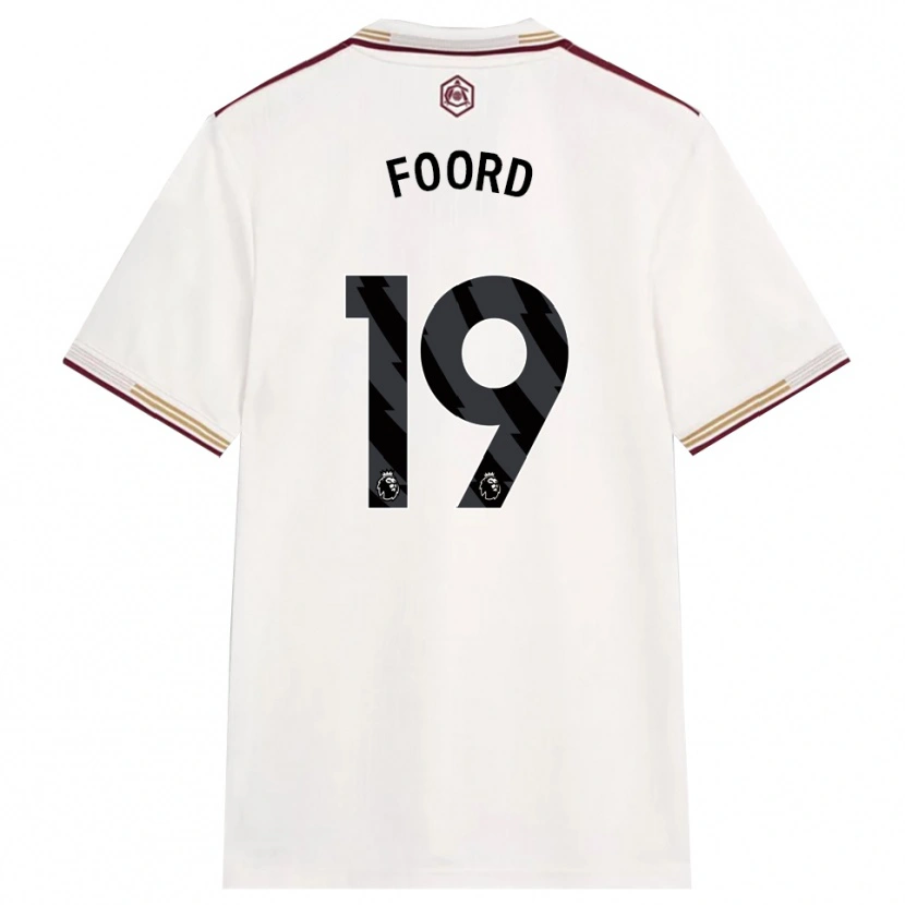 Danxen Hombre Camiseta Caitlin Foord #19 Blanco Roto Borgoña Equipación Tercera 2025/26 La Camisa México
