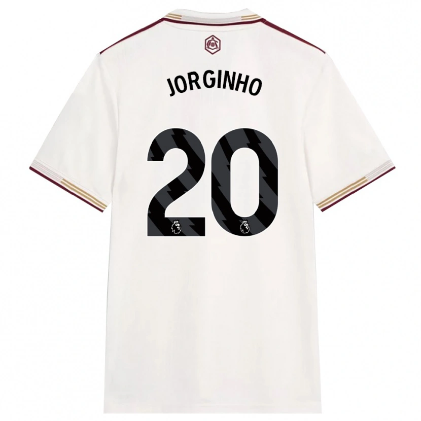 Danxen Hombre Camiseta Jorginho #20 Blanco Roto Borgoña Equipación Tercera 2025/26 La Camisa México