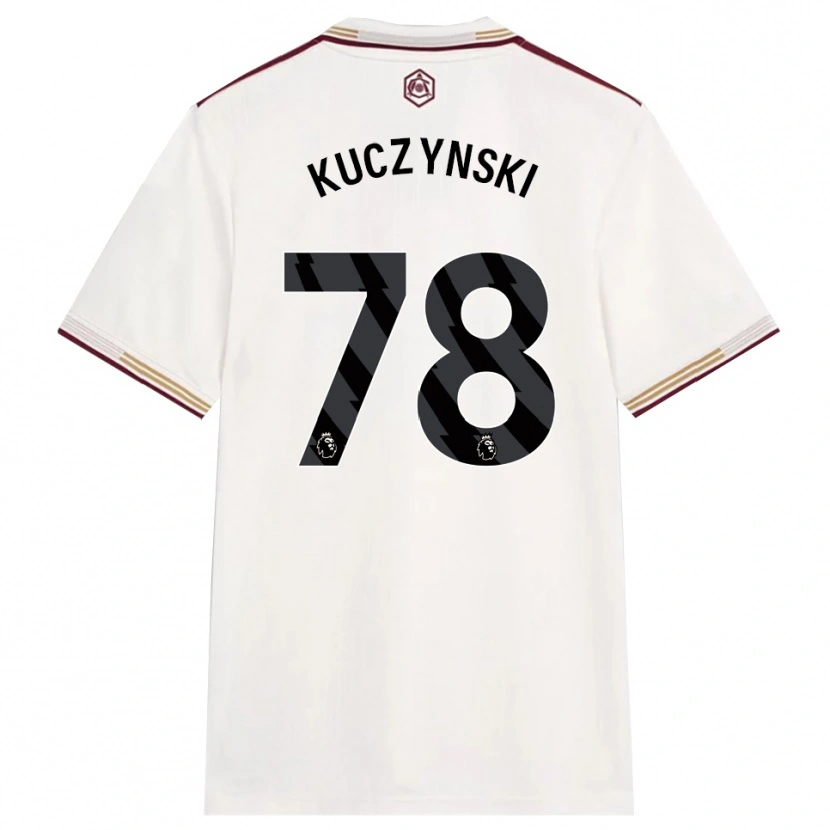Danxen Hombre Camiseta Max Kuczynski #78 Blanco Roto Borgoña Equipación Tercera 2025/26 La Camisa México