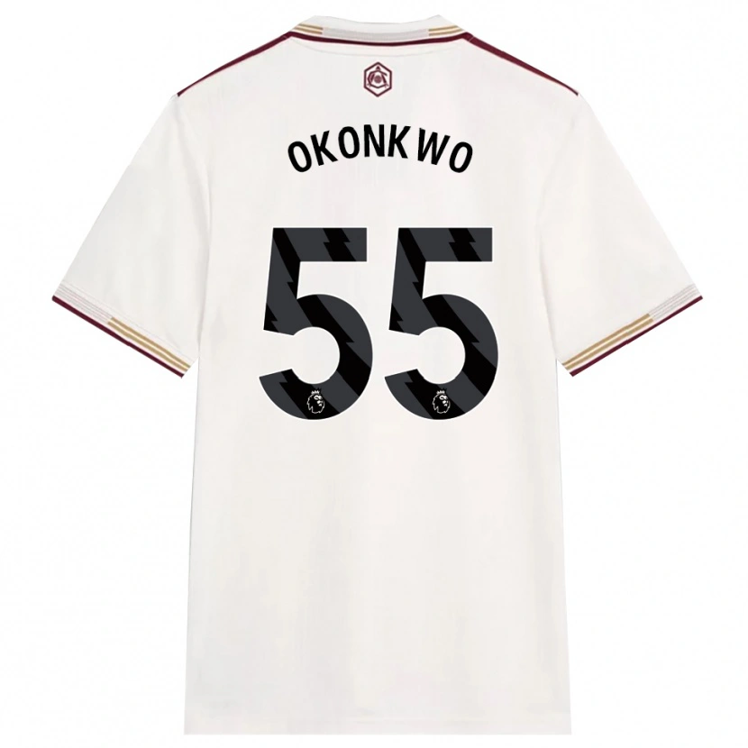 Danxen Hombre Camiseta Brian Okonkwo #55 Blanco Roto Borgoña Equipación Tercera 2025/26 La Camisa México