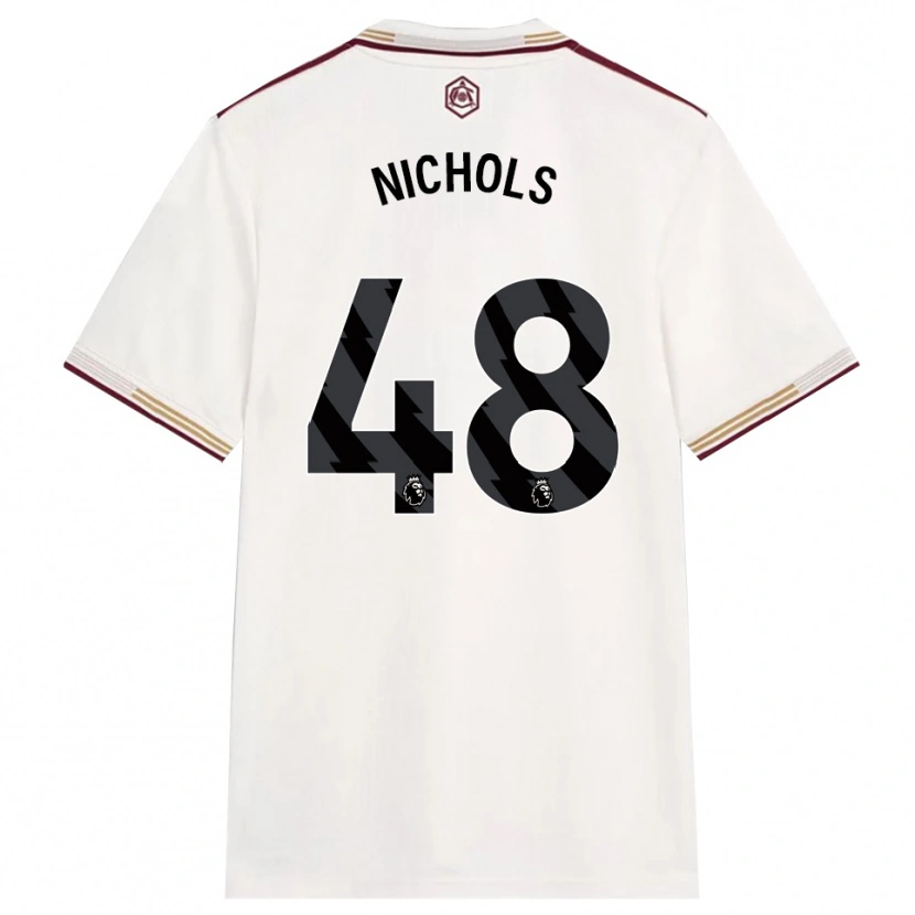 Danxen Hombre Camiseta Josh Nichols #48 Blanco Roto Borgoña Equipación Tercera 2025/26 La Camisa México