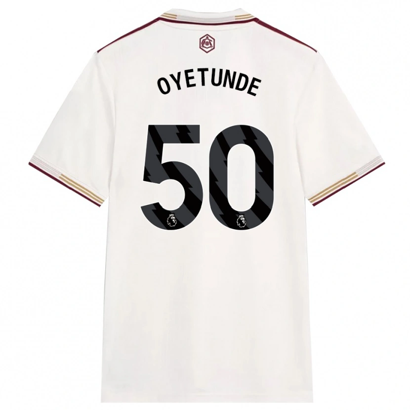 Danxen Hombre Camiseta Daniel Oyetunde #50 Blanco Roto Borgoña Equipación Tercera 2025/26 La Camisa México