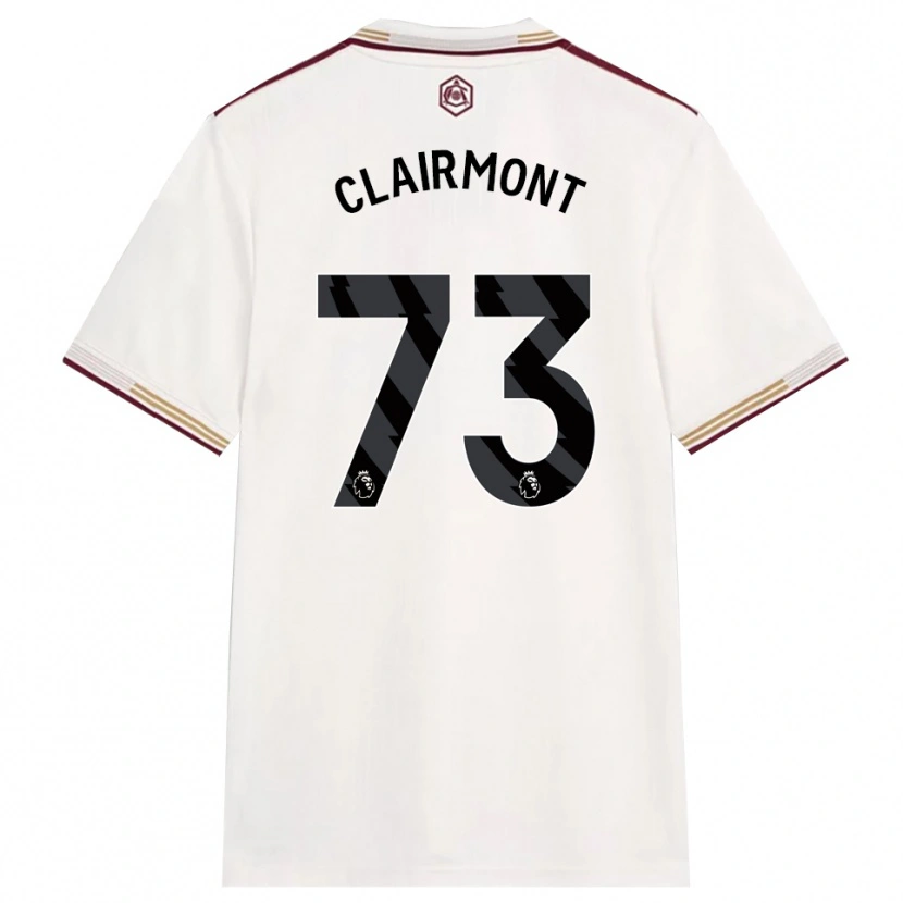 Danxen Hombre Camiseta Reece Clairmont #73 Blanco Roto Borgoña Equipación Tercera 2025/26 La Camisa México