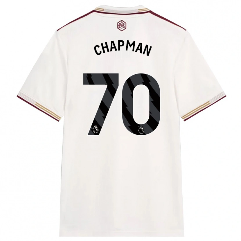 Danxen Hombre Camiseta Samuel Chapman #70 Blanco Roto Borgoña Equipación Tercera 2025/26 La Camisa México