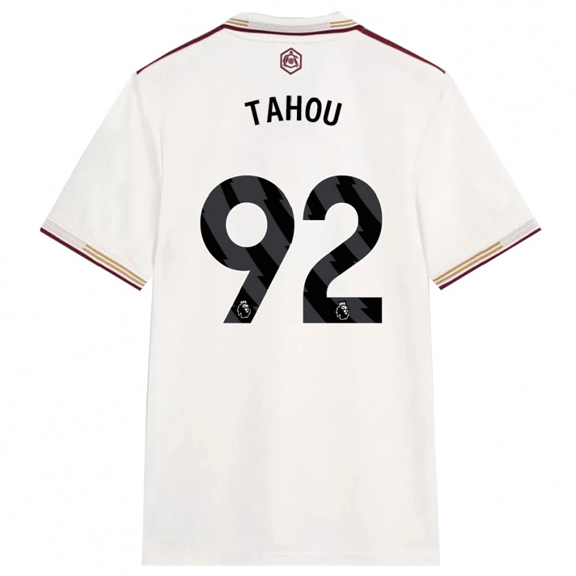 Danxen Hombre Camiseta Joshua Tahou #92 Blanco Roto Borgoña Equipación Tercera 2025/26 La Camisa México